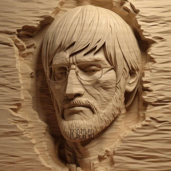 hideo kojima 3 stl model for CNC